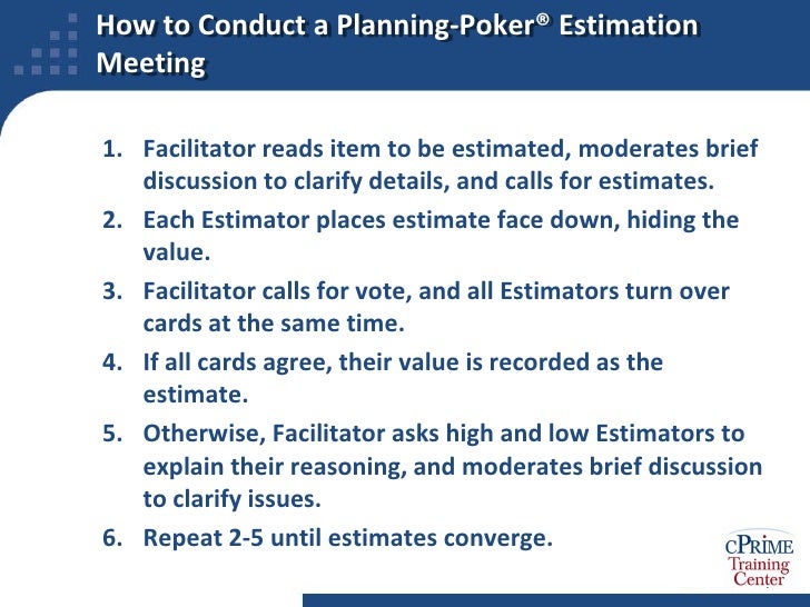 Poker estimation meeting apt melbourne poker